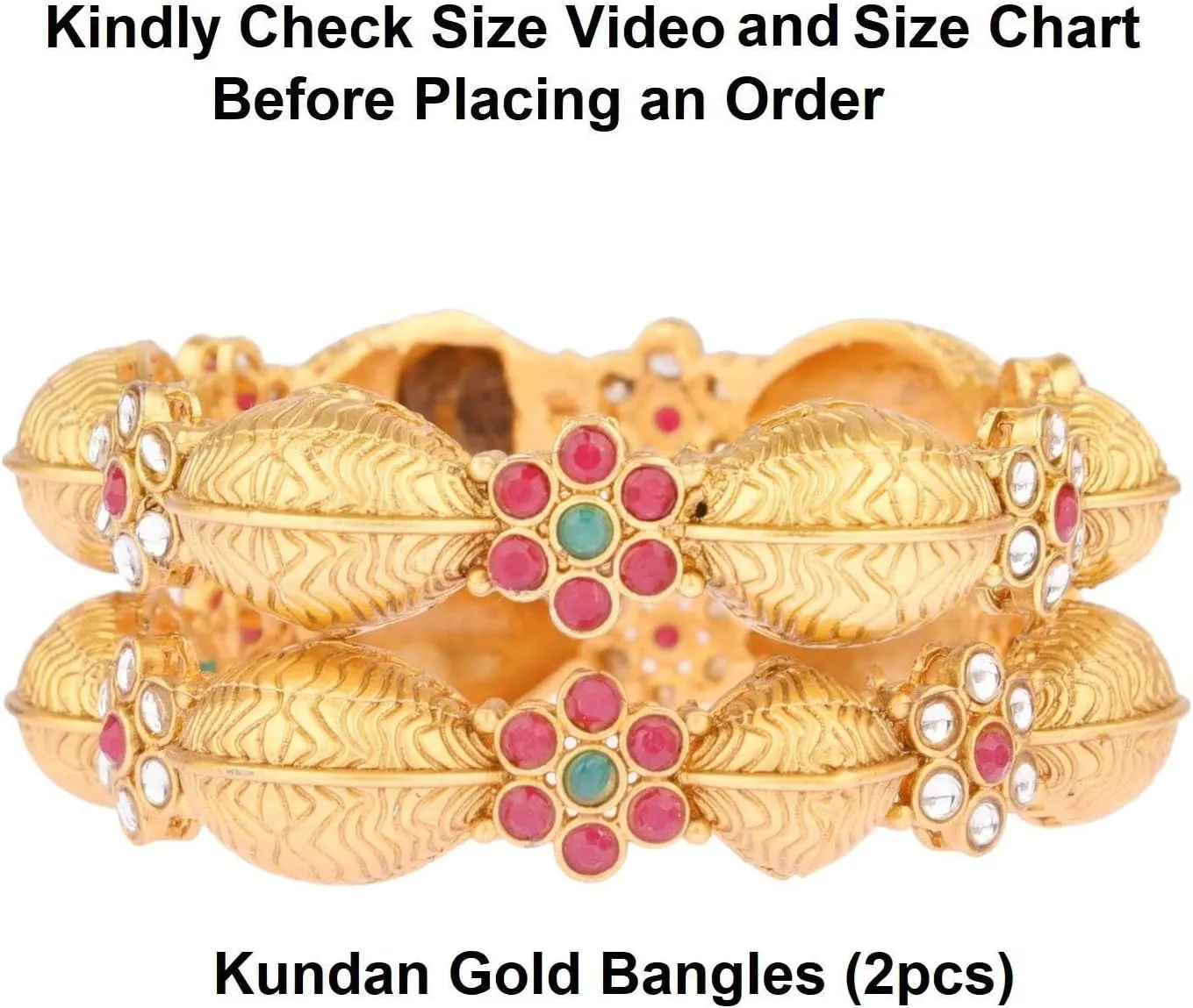 Efulgenz Bangle Set for Women Antique Traditional Bracelet Jewellery Kundan Bangle Wedding Bridal Jewellery