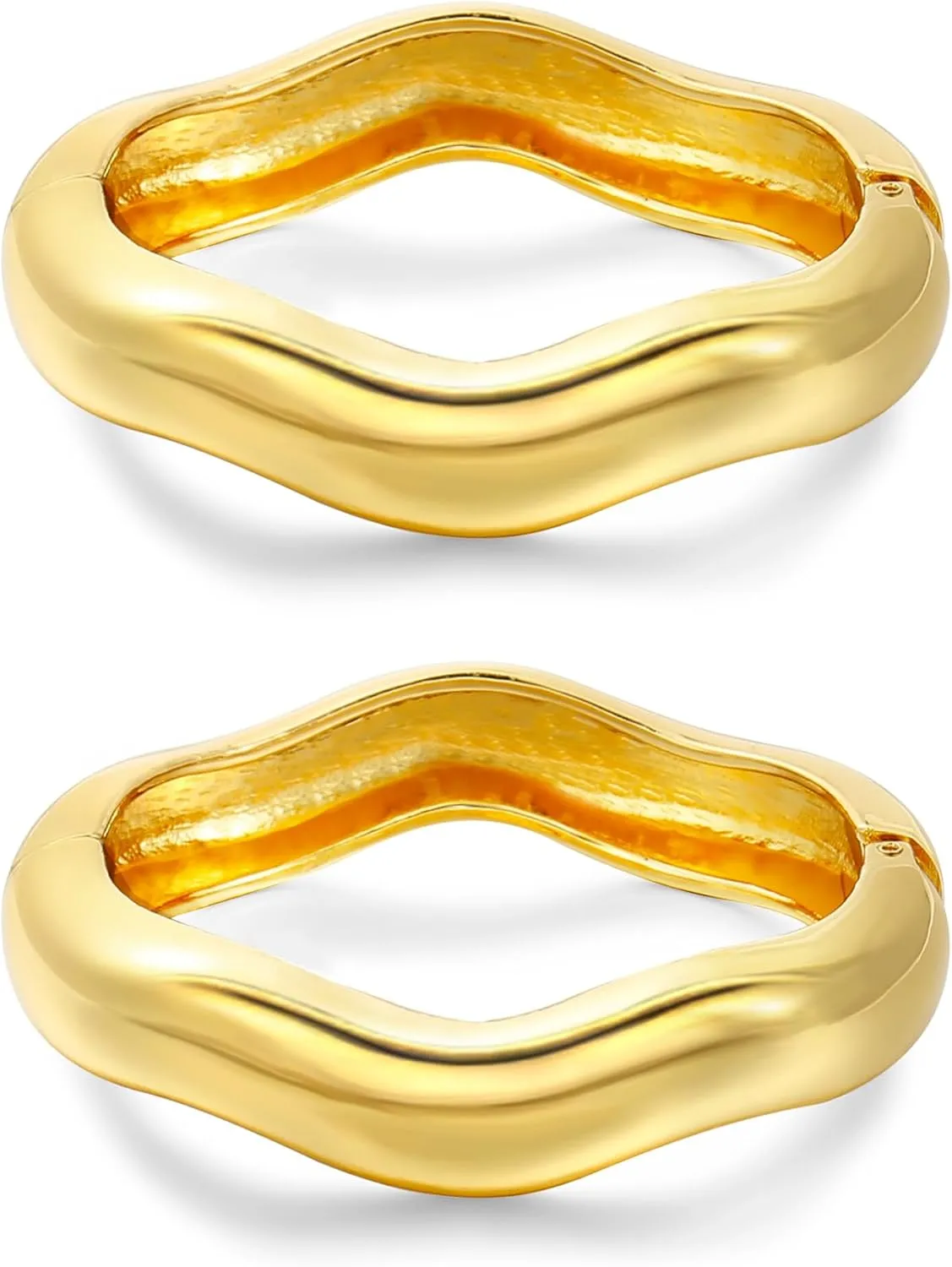 Elegance 11 designs Gold Bangles For Women Chunky Trendy Hinged Cuff Open Bracelet Wide Minimalist Bracelets Jewelry Gift