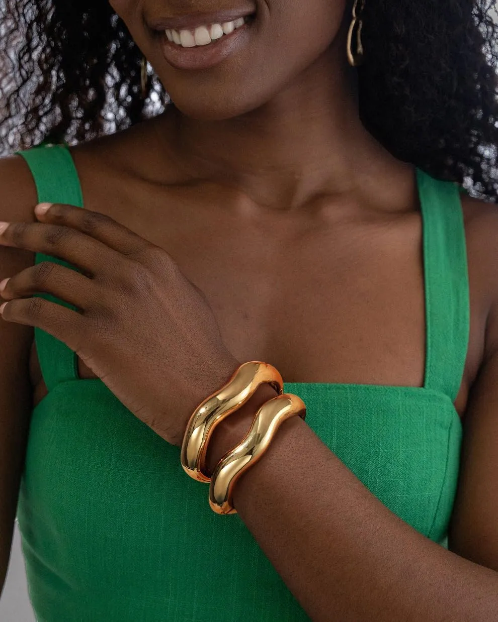 Elegance 11 designs Gold Bangles For Women Chunky Trendy Hinged Cuff Open Bracelet Wide Minimalist Bracelets Jewelry Gift