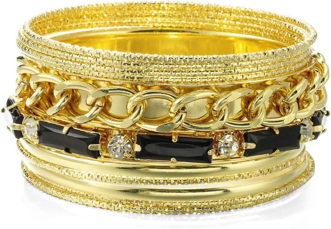 Ensoul Metal Bracelets&Bangles Set for Girls&Women 11pcs/Set