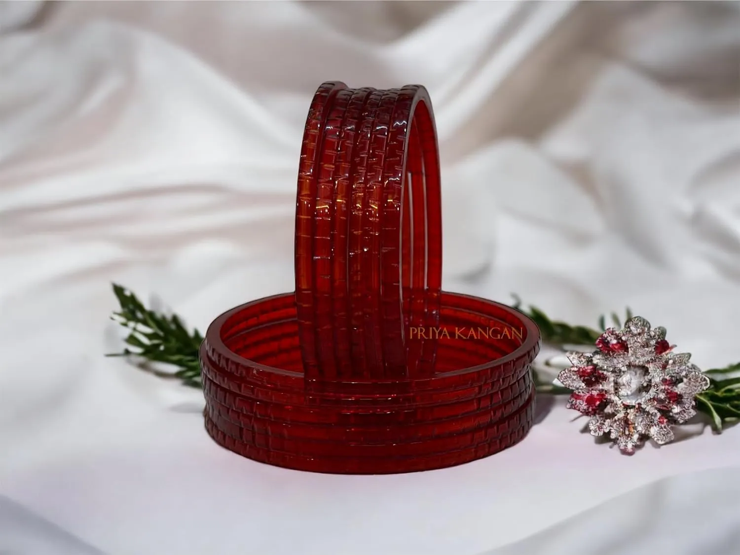 Exotic Self Cutting Work Glass Bangle Shiny suitable for all occasion. Latest Indian Traditional Kaach Chudi/Bangles (Pack of 24 Bangles)