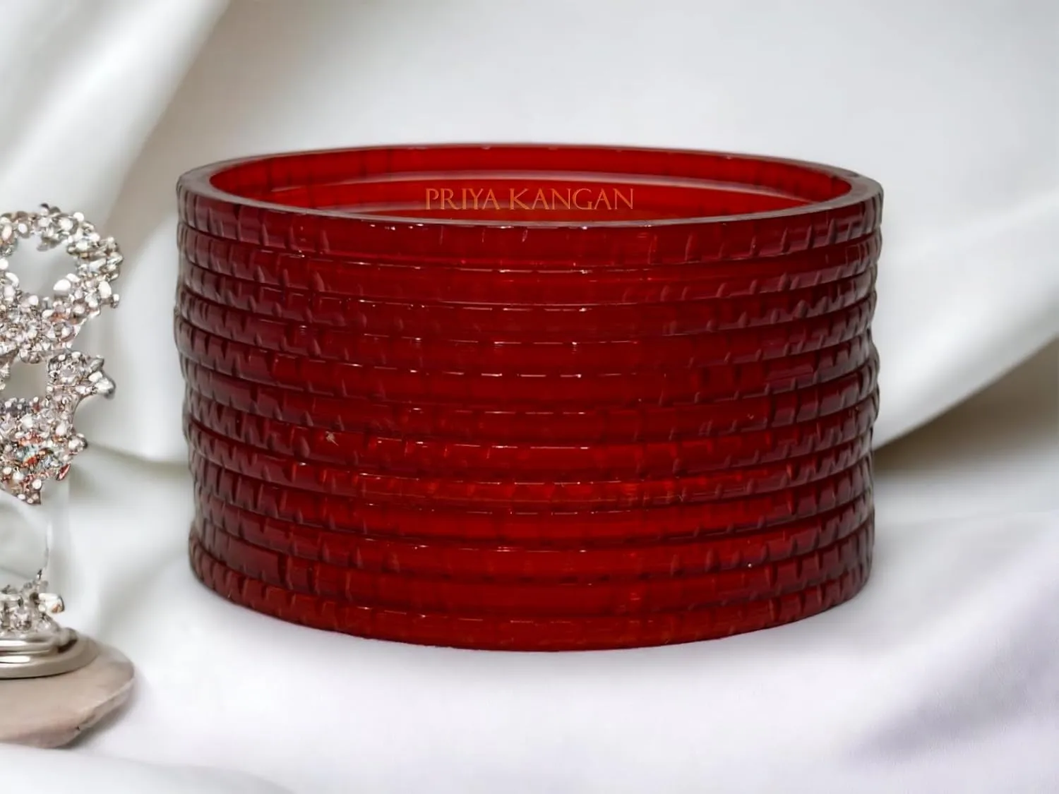 Exotic Self Cutting Work Glass Bangle Shiny suitable for all occasion. Latest Indian Traditional Kaach Chudi/Bangles (Pack of 24 Bangles)