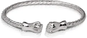 Fist Coiled Rope .925 Sterling Silver Bangle