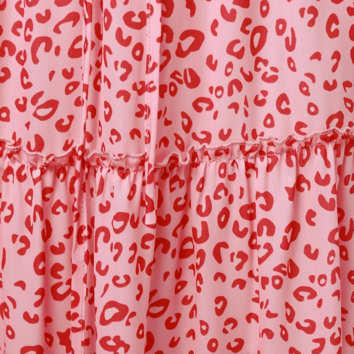 Floral Long Skirts for Women Casual Boho High Waisted Flowy Maxi Skirt Summer Ruffled Tiered Flowy Skorts