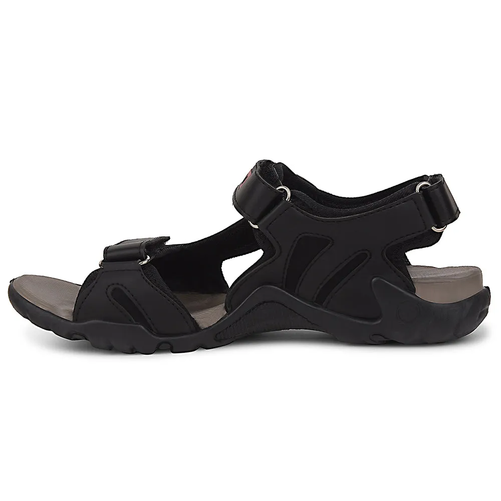 Force 10 Black Sporty Casual Sandal For Men 8141-20 By Liberty