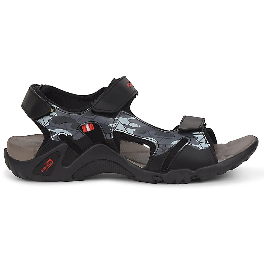 Force 10 Black Sporty Casual Sandal For Men 8141-20 By Liberty