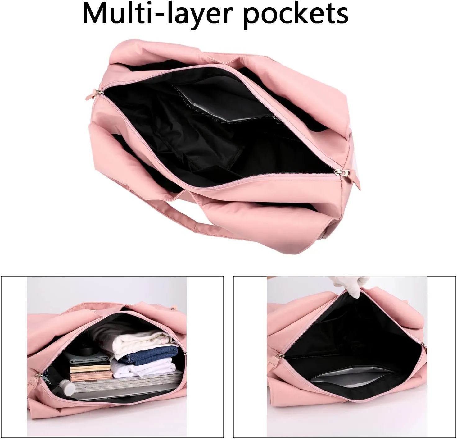 forestfish Yoga Gym Bag for Women with Shoes Compartment & Wet Dry Storage Pockets Lightweight Duffel Bag