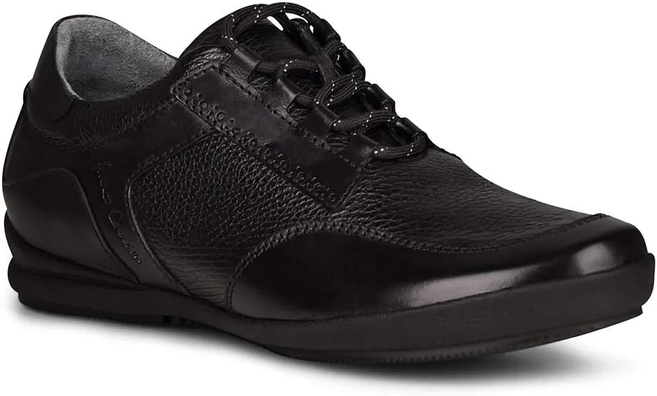 FRANCO CUADRA Men Shoes in Genuine Deer Leather Black