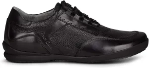 FRANCO CUADRA Men Shoes in Genuine Deer Leather Black