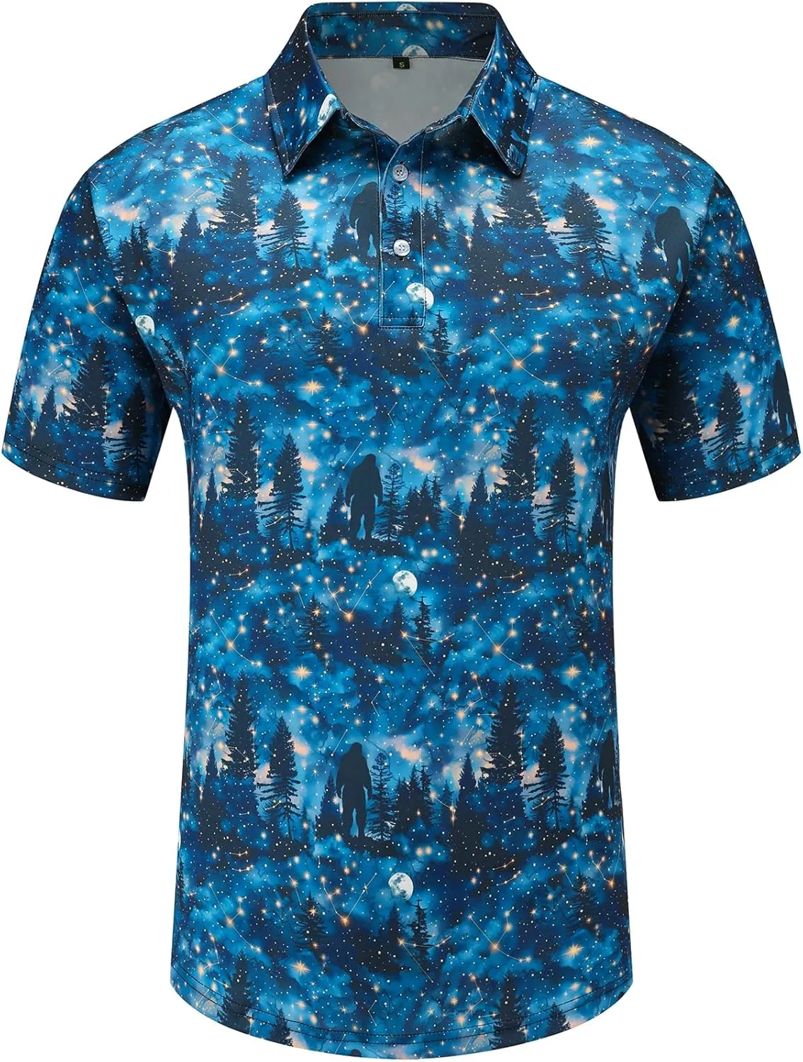 Funny Men's Golf Polo Shirts Mens Novelty Short Sleeve Polo Shirts Moisture Wicking Quick Dry Golf Shirts