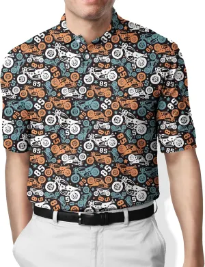 Funny Men's Golf Polo Shirts Mens Novelty Short Sleeve Polo Shirts Moisture Wicking Quick Dry Golf Shirts