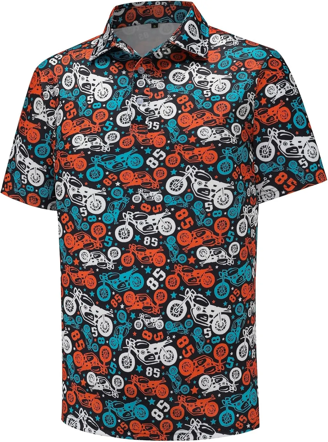 Funny Men's Golf Polo Shirts Mens Novelty Short Sleeve Polo Shirts Moisture Wicking Quick Dry Golf Shirts