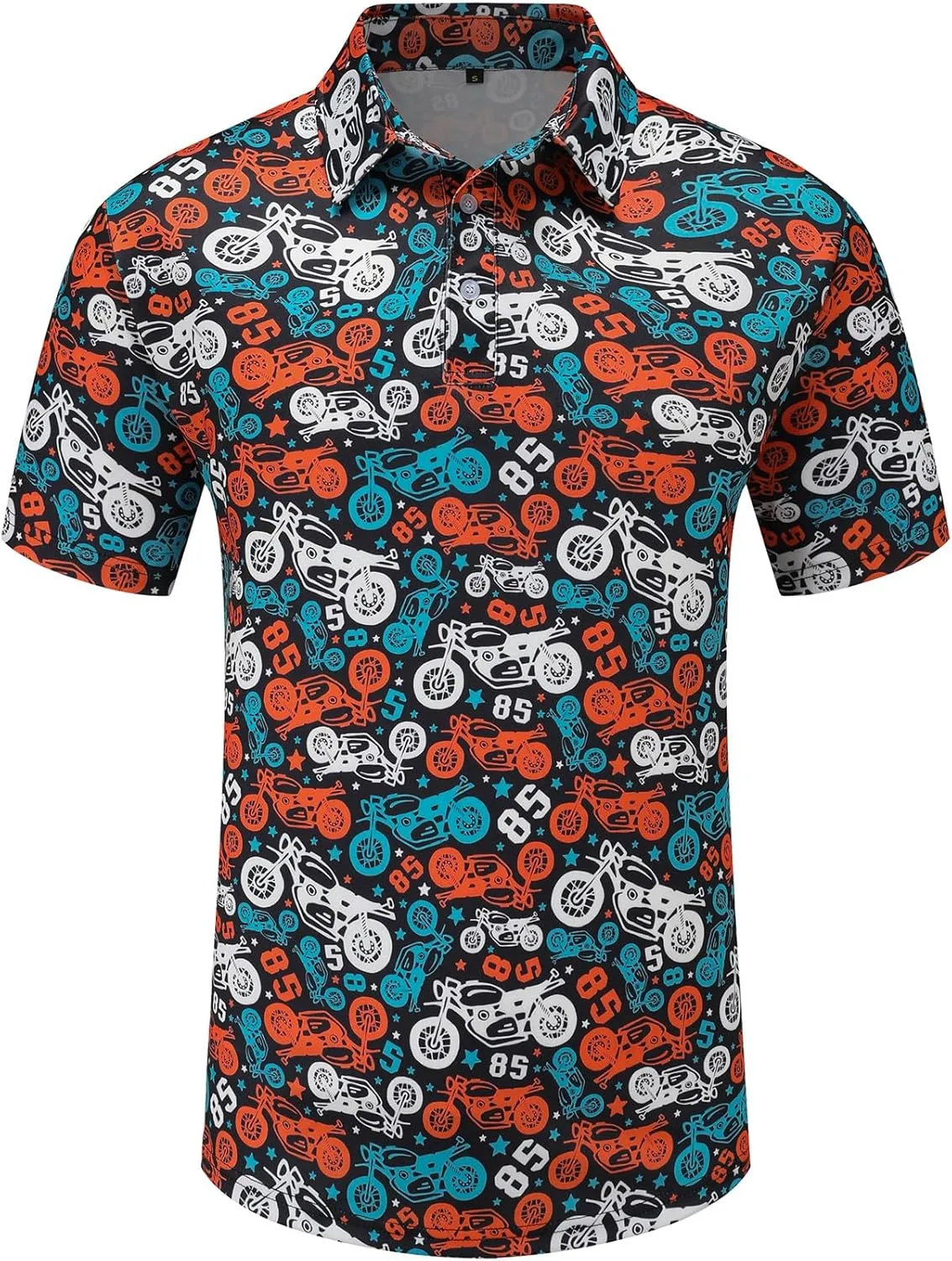Funny Men's Golf Polo Shirts Mens Novelty Short Sleeve Polo Shirts Moisture Wicking Quick Dry Golf Shirts
