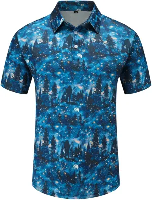 Funny Men's Golf Polo Shirts Mens Novelty Short Sleeve Polo Shirts Moisture Wicking Quick Dry Golf Shirts