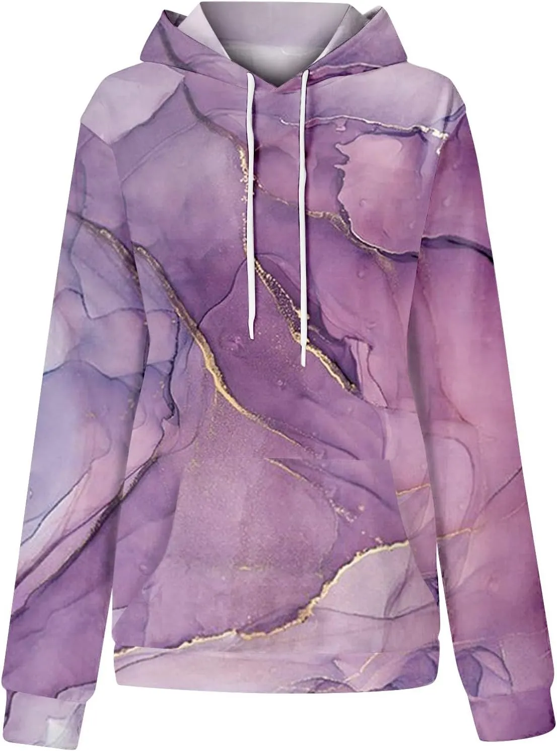 GOFULY Women'S Fashion Hoodies & Sweatshirts Long Sleeve Drawstring Sweatshirts Tie Dye Fall Pullover Winter Sweatshirts