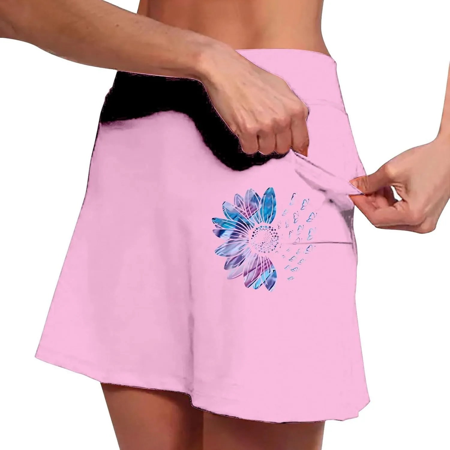 Golf Skorts for Women with Pockets Summer Athletic Workout Tennis Skirts with Shorts High Waist Athletic Skirt