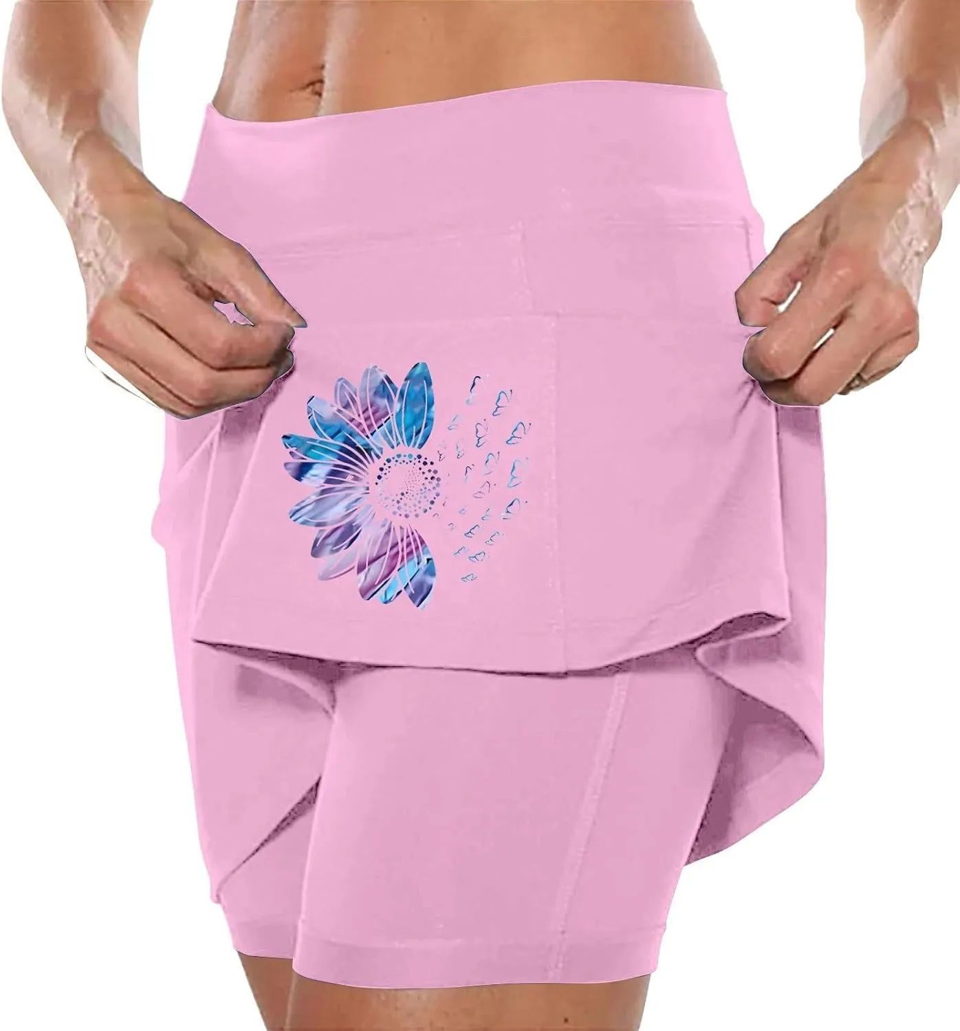Golf Skorts for Women with Pockets Summer Athletic Workout Tennis Skirts with Shorts High Waist Athletic Skirt