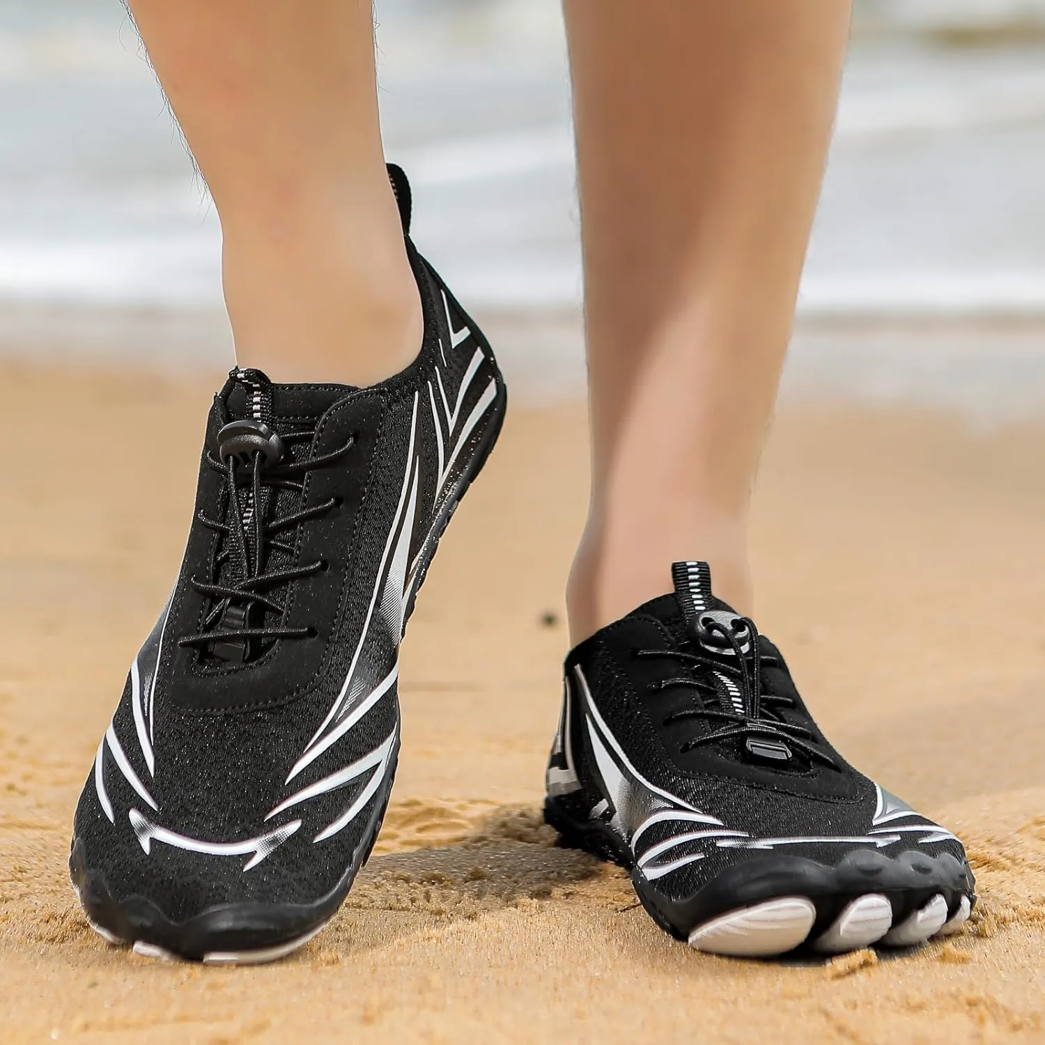 Grounded Footwear for Women Beach Vacation Shoes Hiking Barefoot Shoes Wide Toe Box Lightweight Comfortable Shoe for Neuropathy Soft Flats Casual Sneakers