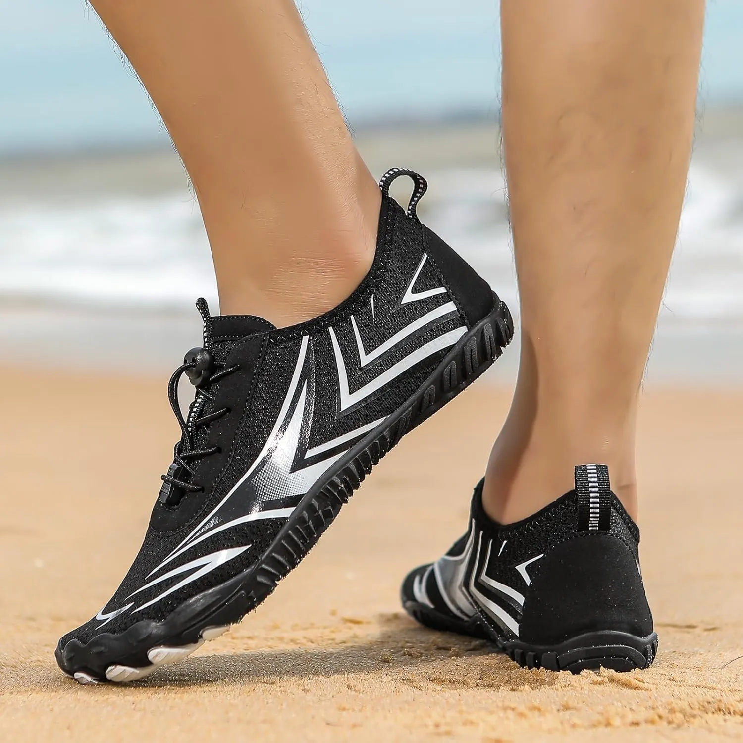 Grounded Footwear for Women Beach Vacation Shoes Hiking Barefoot Shoes Wide Toe Box Lightweight Comfortable Shoe for Neuropathy Soft Flats Casual Sneakers