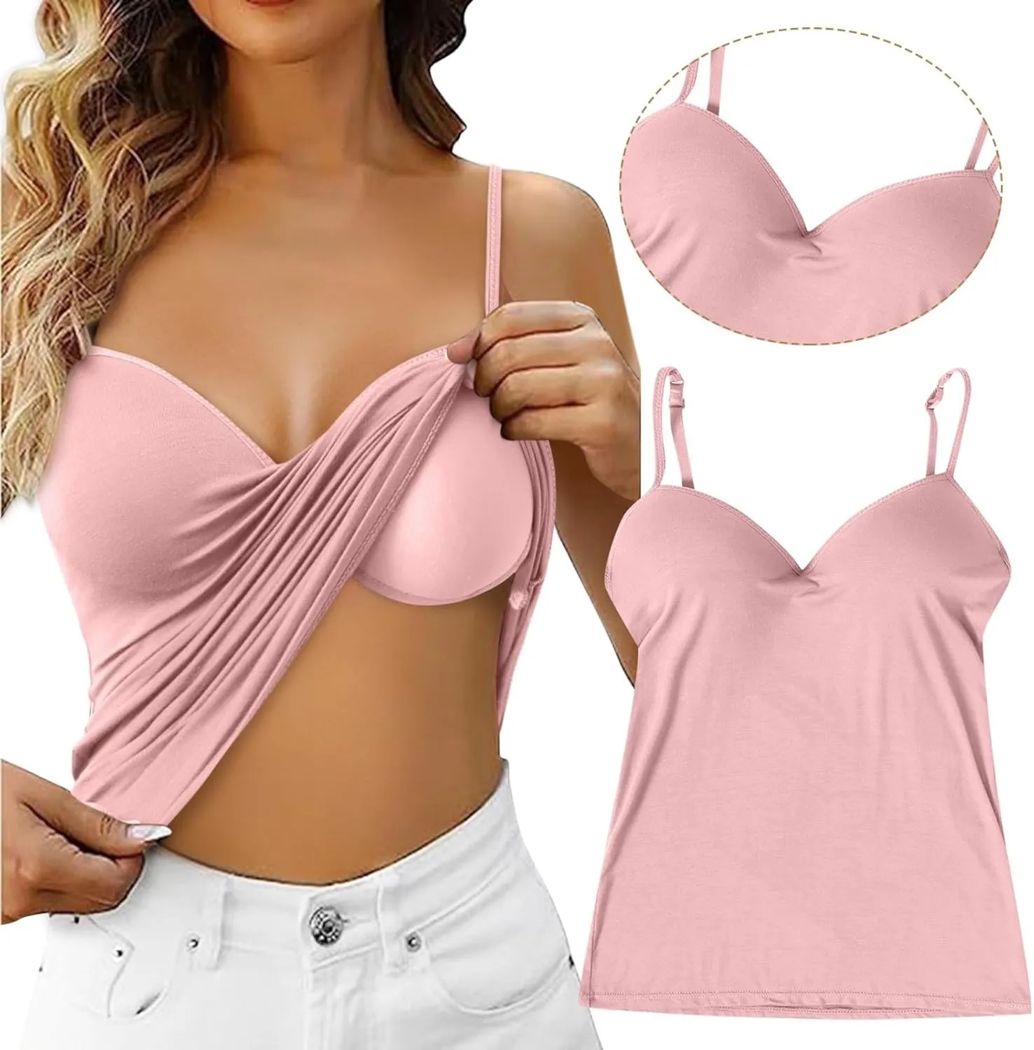 Gym Adjustable Spaghetti Straps Tank Tops for Women Summer Running Sweetheart Neck Sleeveless Cute Blouses Camisole