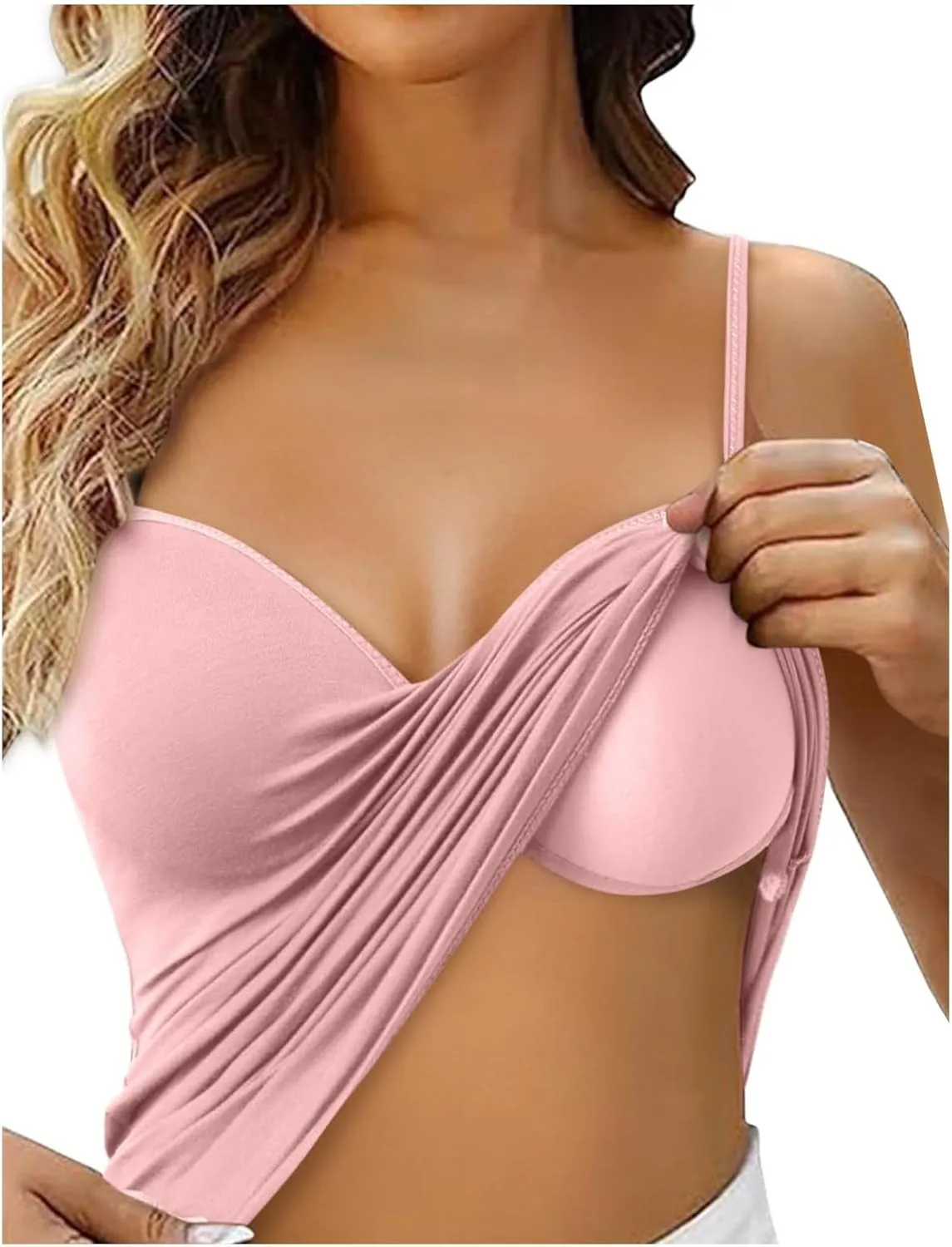 Gym Adjustable Spaghetti Straps Tank Tops for Women Summer Running Sweetheart Neck Sleeveless Cute Blouses Camisole
