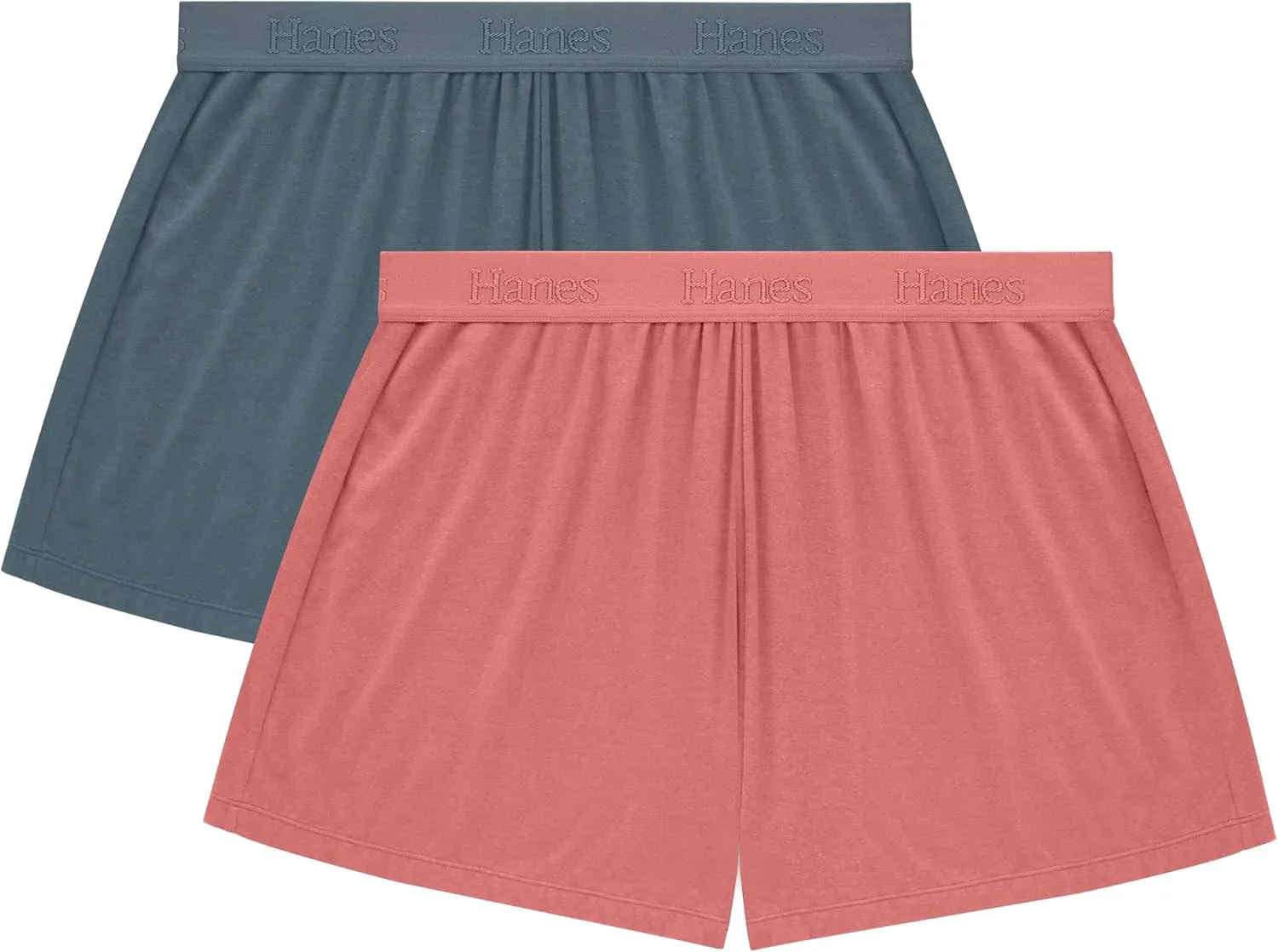 Hanes Women's Originals Sleep, 2-Pack, Comfywear Supersoft Lounge Shorts Pack, 3.25"