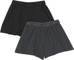Hanes Women's Originals Sleep, 2-Pack, Comfywear Supersoft Lounge Shorts Pack, 3.25"