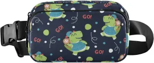 Hats Dinosaurs Green Fanny Packs for Women Belt Bag Waterproof Fanny Pack Cross Body Bum Bag Fashion Waist Packs Small Crossbody Bags for Running Hiking Men Sports Traveling