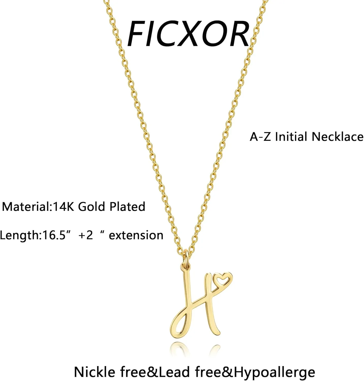 Initial Necklaces for Women, Dainty Gold Letter Pendant Necklace 14K Gold Plated Name Necklace Cute Initial Necklaces Personalized Monogram Choker Necklaces for Women Trendy Gold Jewelry Gifts