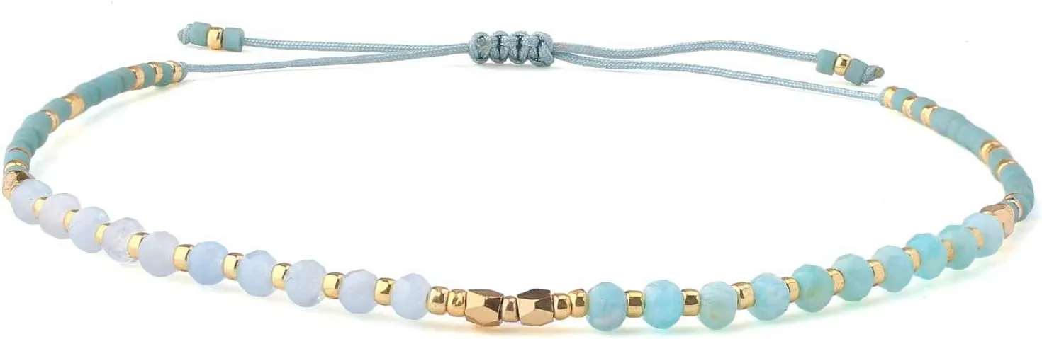 KELITCH Bohemian Crystal Bracelets Miyuki Beaded Bracelets Woven Friendship Bracelets for Women