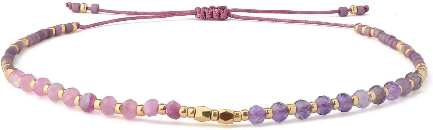 KELITCH Bohemian Crystal Bracelets Miyuki Beaded Bracelets Woven Friendship Bracelets for Women