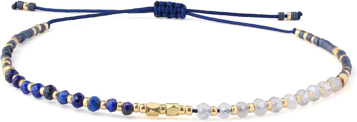 KELITCH Bohemian Crystal Bracelets Miyuki Beaded Bracelets Woven Friendship Bracelets for Women