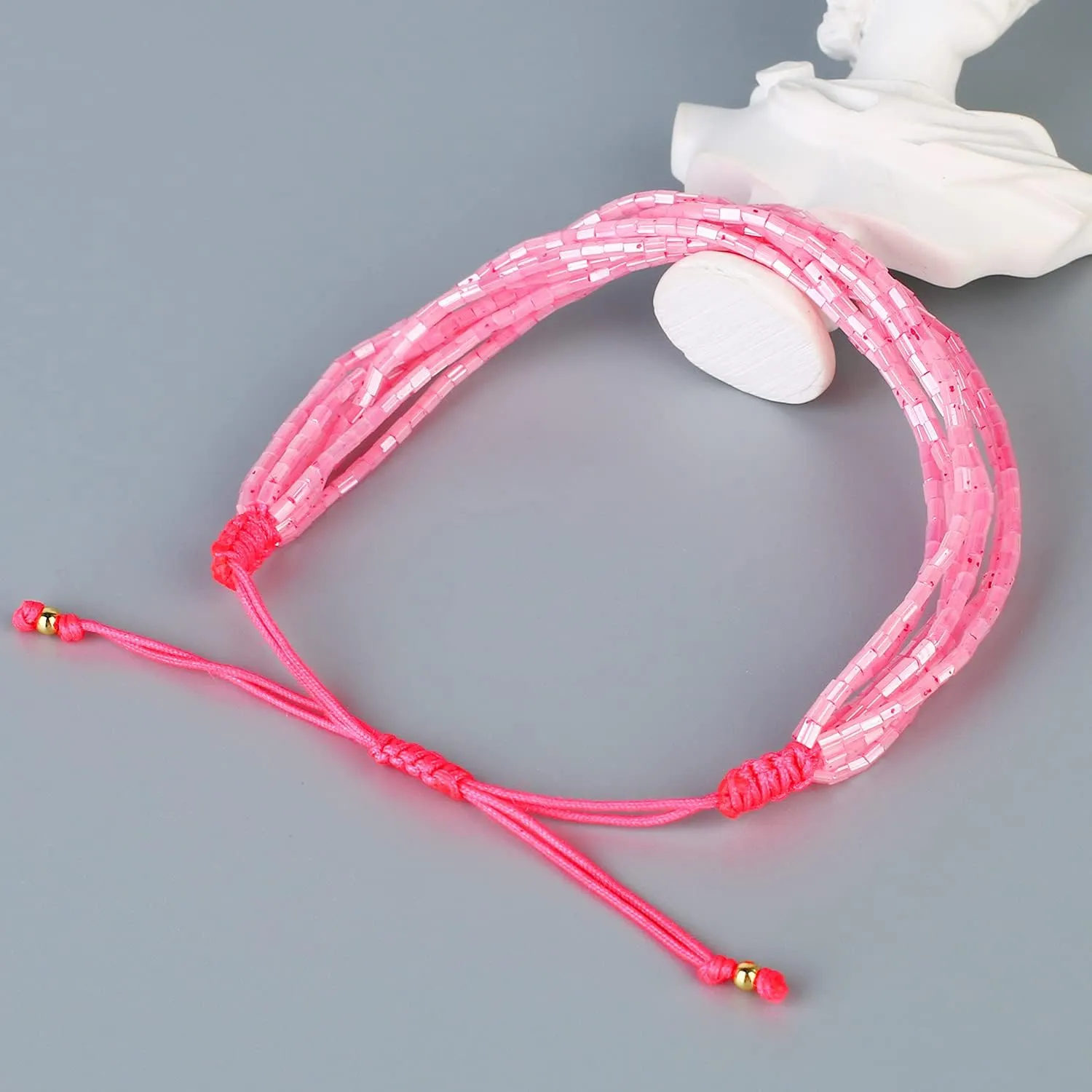 KELITCH Classic Multi Strand Bracelets Friendship Colorful Beaded Bracelets Women Charm Bracelets