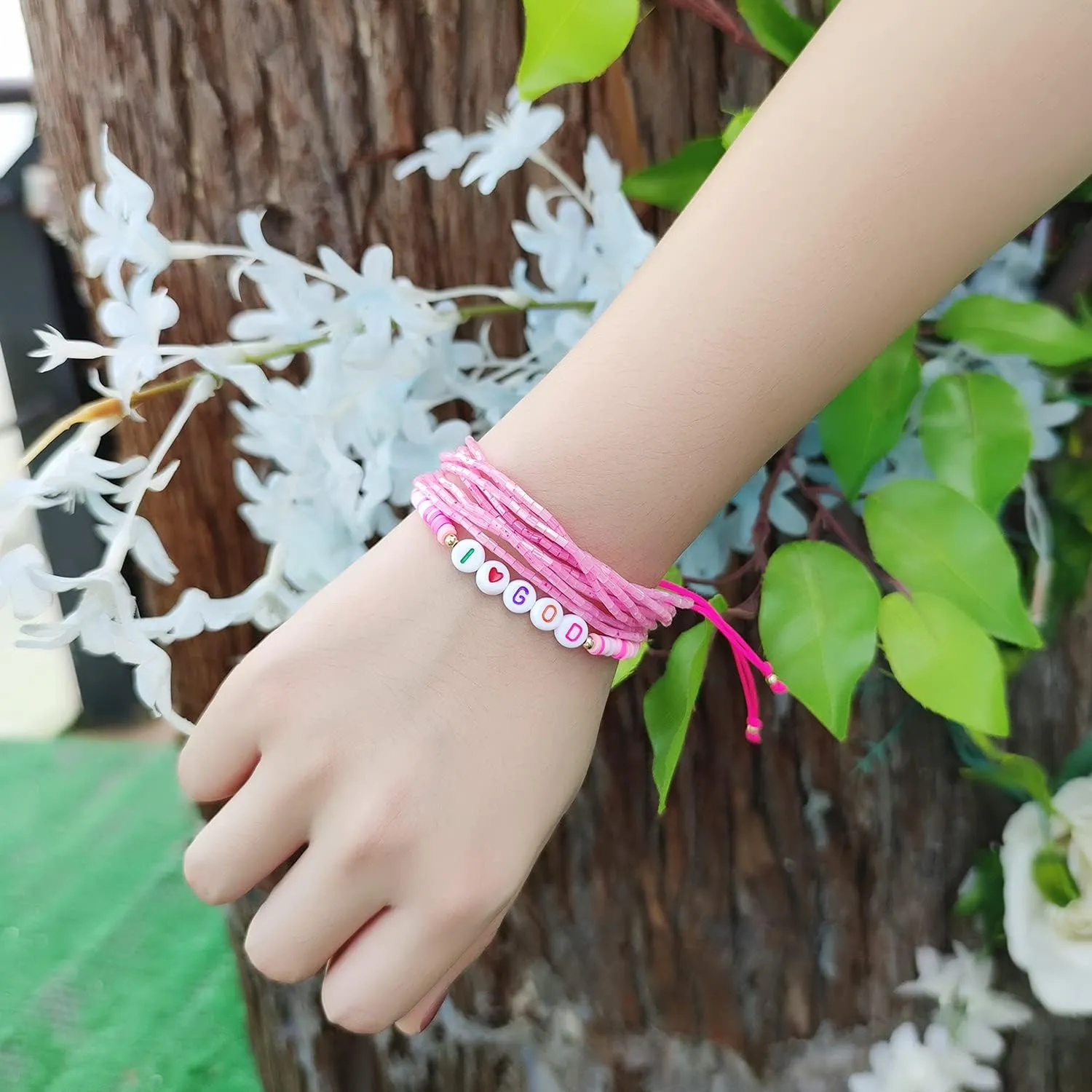 KELITCH Classic Multi Strand Bracelets Friendship Colorful Beaded Bracelets Women Charm Bracelets