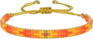 KELITCH Colorful Miyuki Beaded Bracelets Wax Rope Wrap Bracelets Delicated Handmade Multi-Pattern Bracelets Friendship Bracelets for Women Jewelry