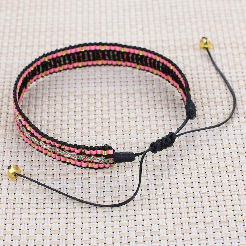 KELITCH Ethnic Strand Bracelets Bohemian Wrap Bracelets Handmade Beaded Bracelets For Women
