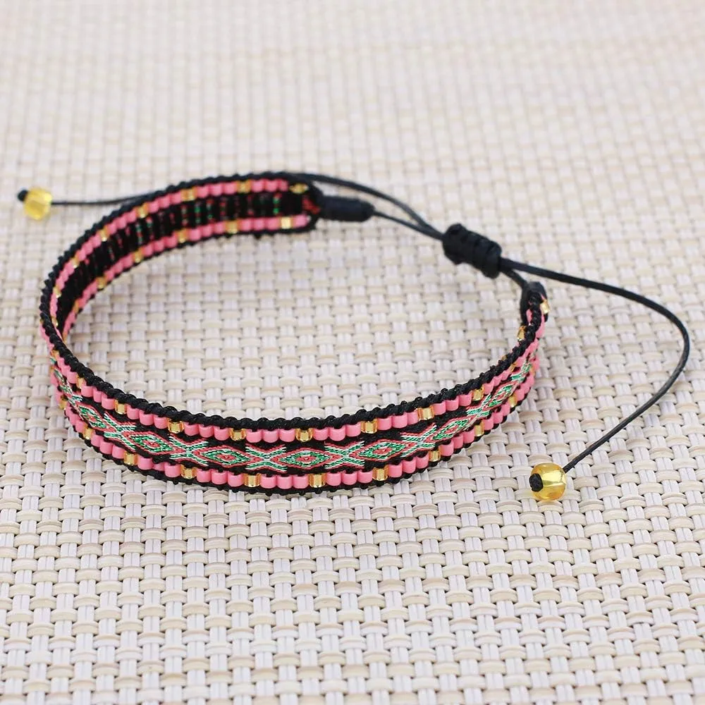 KELITCH Ethnic Strand Bracelets Bohemian Wrap Bracelets Handmade Beaded Bracelets For Women