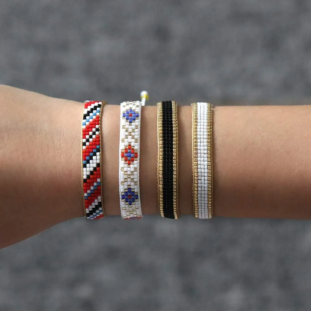 KELITCH Friendship Bracelets Miyuki Seed Beaded Bracelets Handmade Friendship Strand Tiny Bracelets