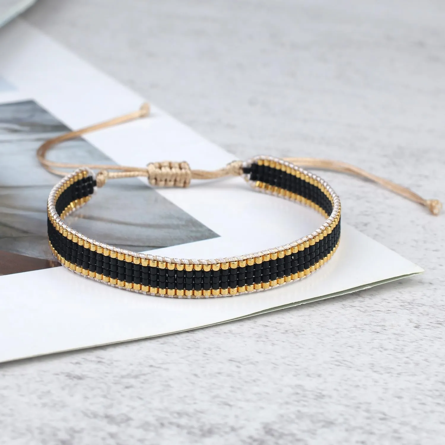 KELITCH Friendship Bracelets Miyuki Seed Beaded Bracelets Handmade Friendship Strand Tiny Bracelets