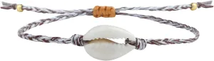 KELITCH Sea Shell Bracelets Colorful Hand-Woven Thin Strand Bracelets Boho Beach Bracelets