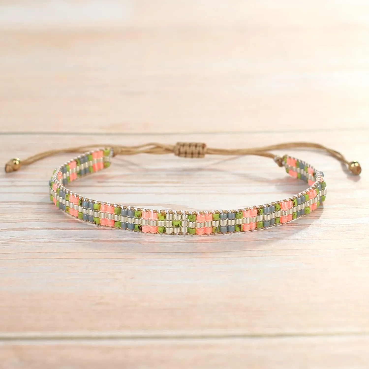 KELITCH Women Friendship Bracelets Wax Rope Bracelets Handmade Multi-Pattern Pearl Bracelets