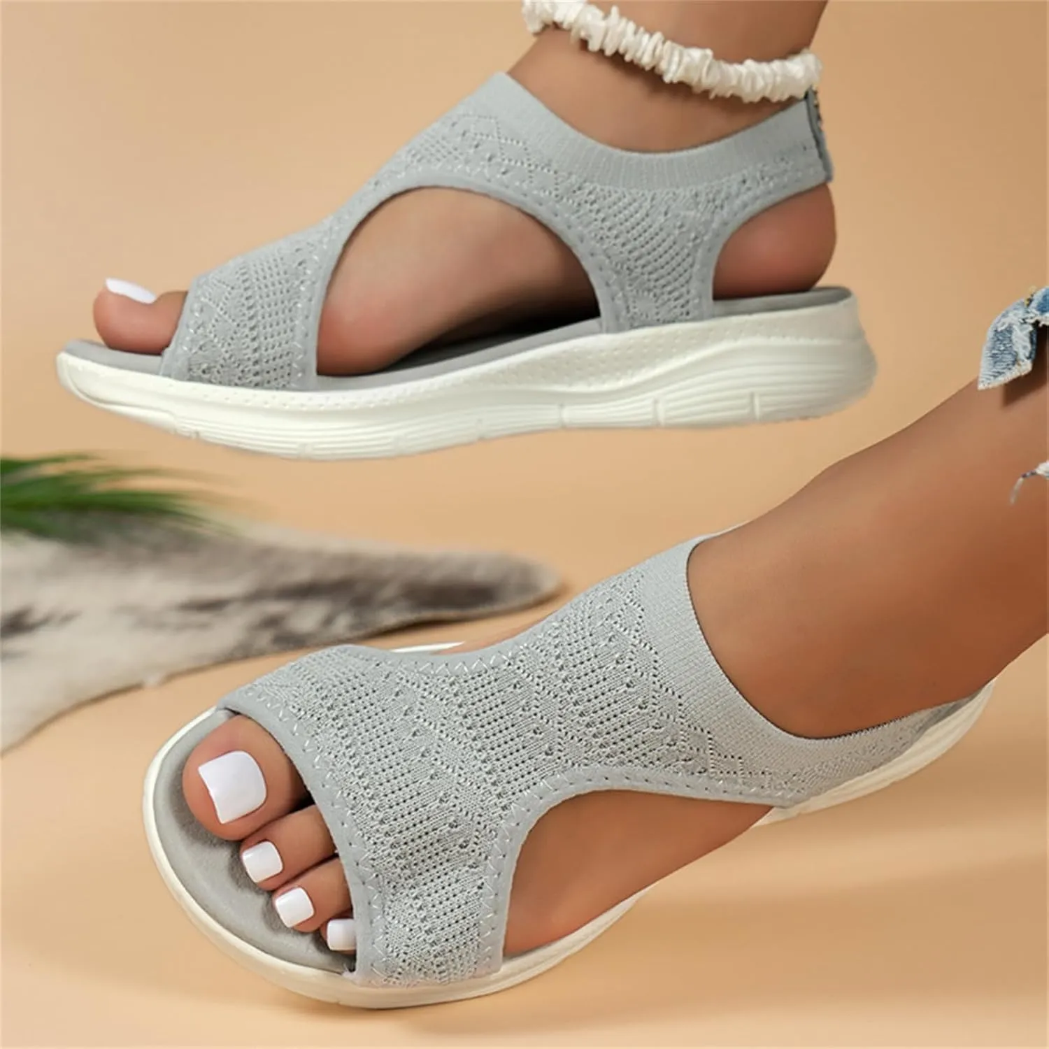 Ladmiple Sandals Women Comfortable Arch Support Walking Flip Flops Orthopedic Sandals Dressy Summer Orthotic Beach Shoes 2025