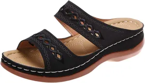 Ladmiple Sandals Women Dressy Summer Flat Cute Casual Beach Shoes Comfortable Orthopedic Slippers Orthotic Flip Flops Slides