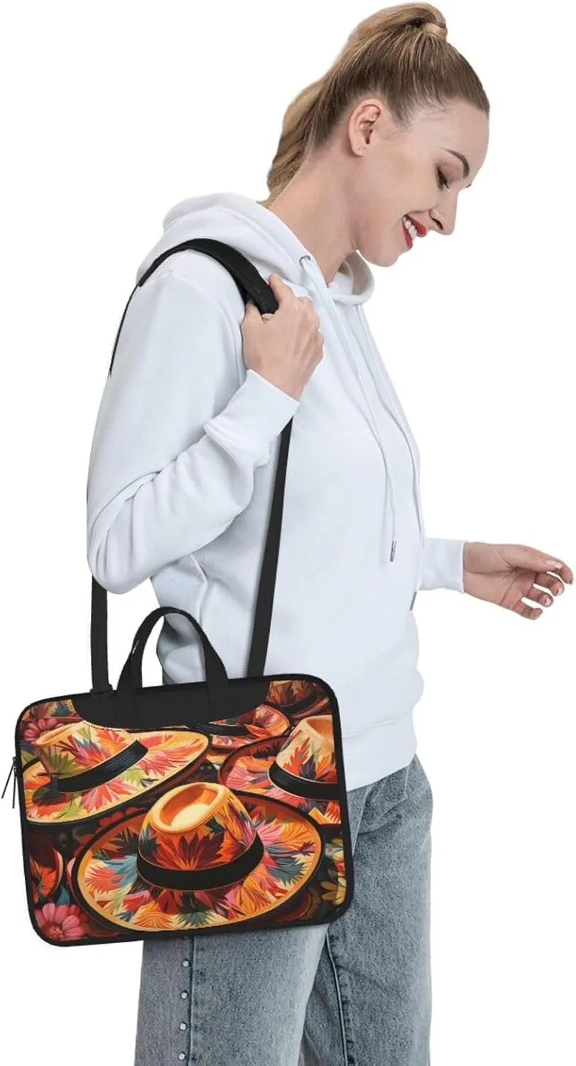 Laptop Bag Mexico Hats Pattern Laptop Tote Bag Women Men Laptop Sleeve Case Lightweight Computer Bag