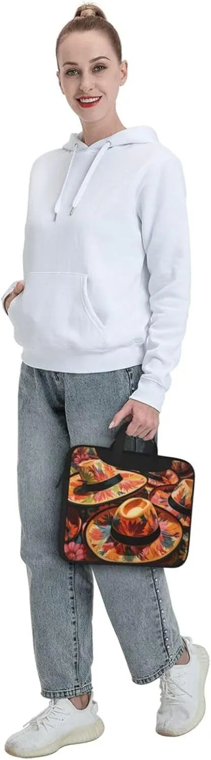 Laptop Bag Mexico Hats Pattern Laptop Tote Bag Women Men Laptop Sleeve Case Lightweight Computer Bag