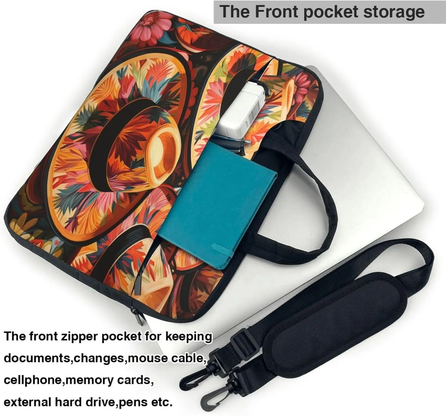 Laptop Bag Mexico Hats Pattern Laptop Tote Bag Women Men Laptop Sleeve Case Lightweight Computer Bag