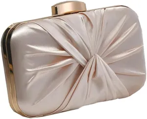 Leadigol Evening Bag Clutch Purses for Women Pleated Satin Clutches Small Evening Bag Lady Wedding Party Purses Wedding Bridal Clutch Bag Prom Party Clutch