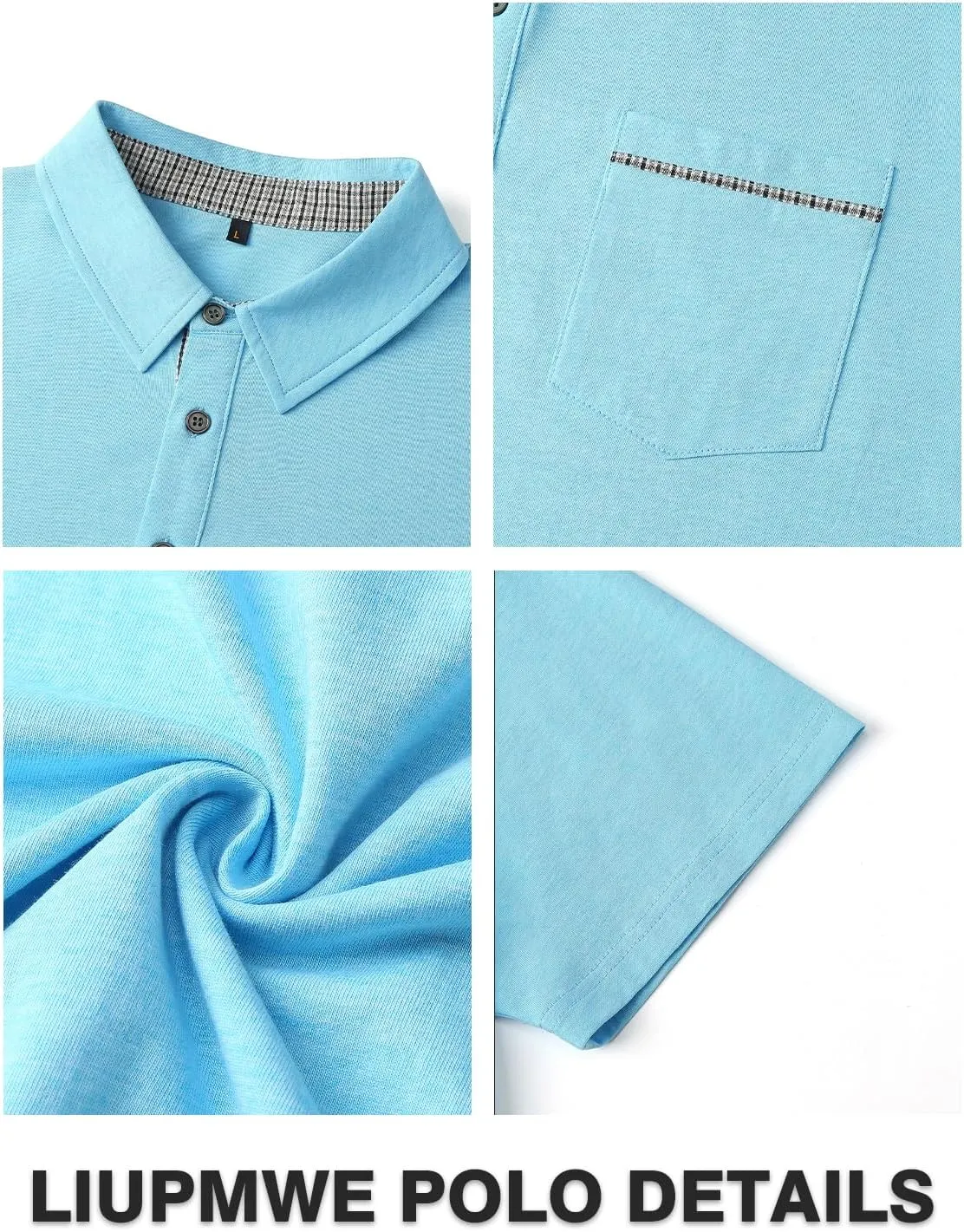 LIUPMWE Mens Polo Shirts Short Sleeve Shirts for Men Casual Cotton Collared T Shirt Golf Shirts Stylish Tops