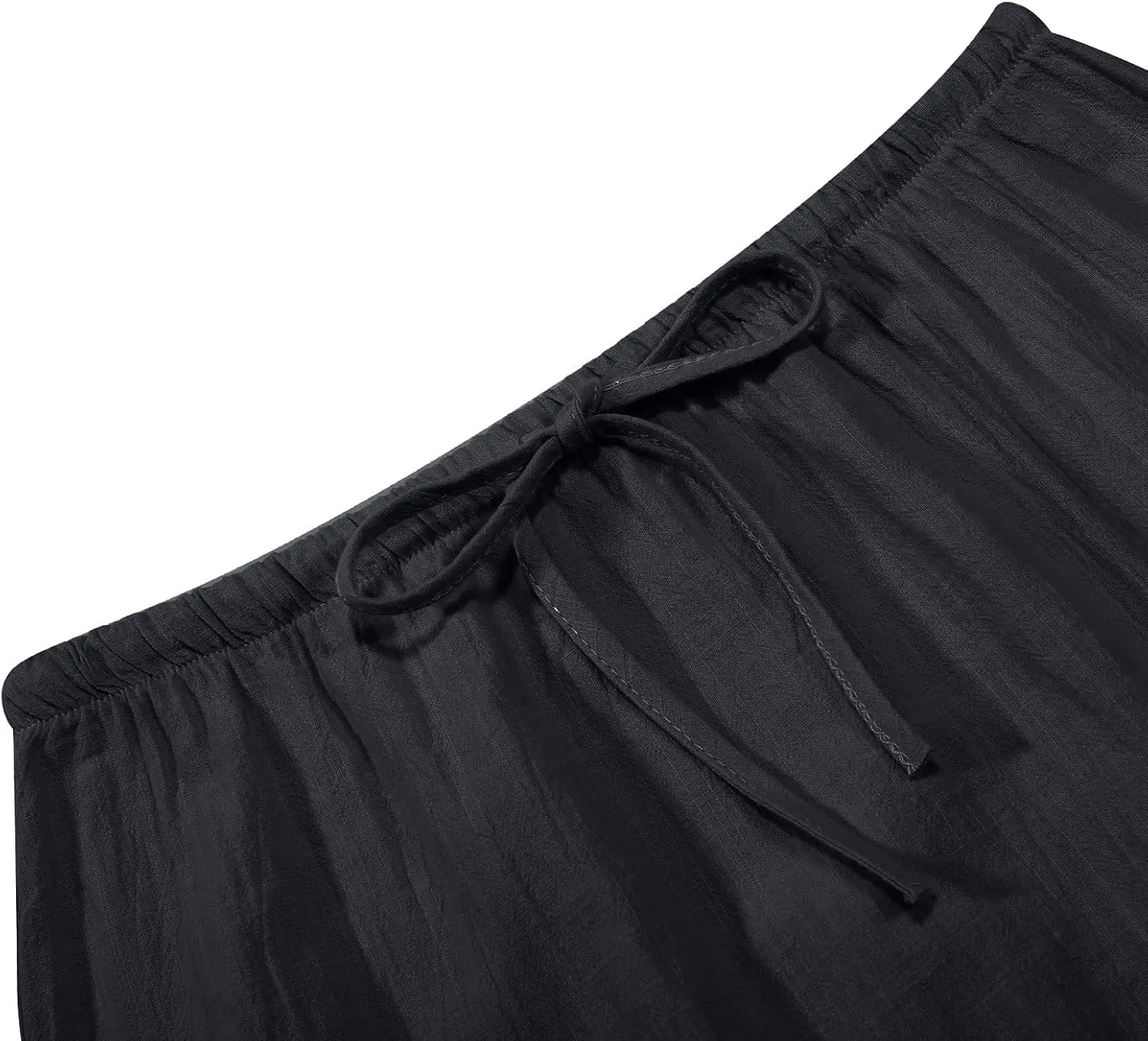Long Linen Skirts for Women Drawstring High Waisteummer Boho A Line Maxi Skirt Flowy Vacation Casual Skorts