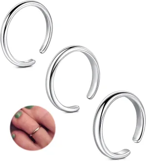 Longita Gold Toe Rings for Women Silver Toe Ring Non Tarnish Waterproof Adjustable Anklets for Women Rings Jewelry Simple Trendy